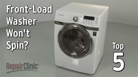 how to fix a washing machine that won t spin front load