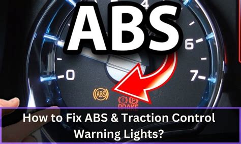 how to fix abs and traction control