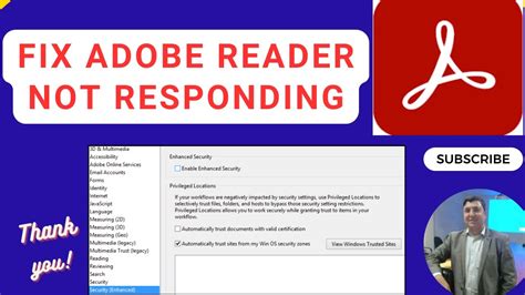 how to fix adobe reader not responding