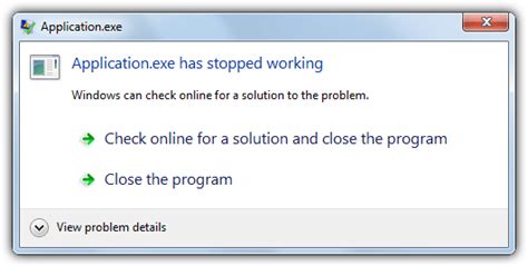 how to fix application exe has stopped working error on windows 7