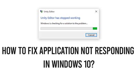 how to fix apps not responding in windows 10