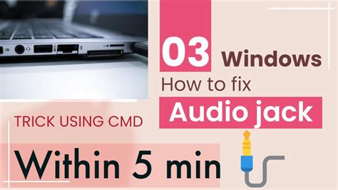 how to fix audio jack not working pc