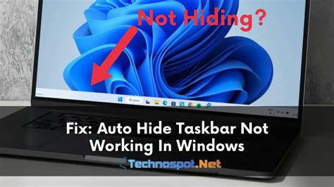 how to fix auto hide taskbar not working in windows 10
