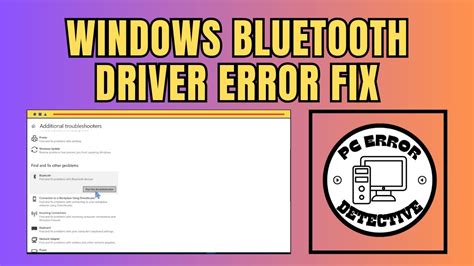 how to fix bluetooth driver error windows 10