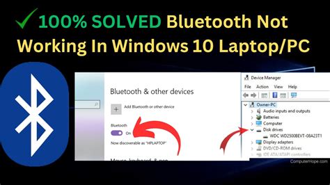 how to fix bluetooth not working in windows 10