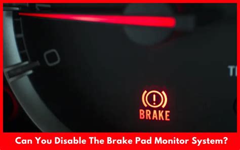 how to fix brake pad monitoring warning light