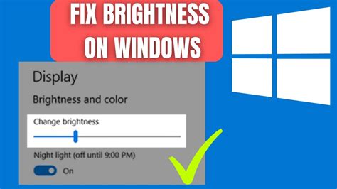 how to fix brightness problem in windows 10 pro