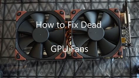 how to fix broken gpu fan