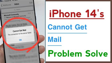 how to fix cannot get mail the connection to the server failed on iphone