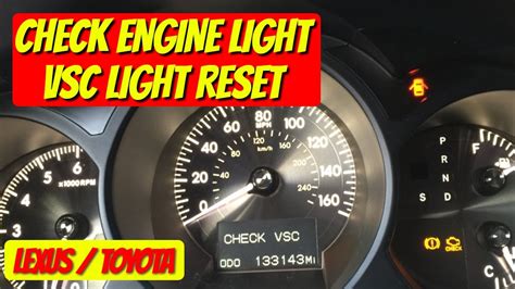 how to fix check engine vsc trac off warning light on