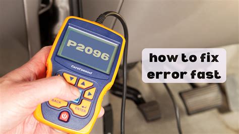 how to fix code p2096