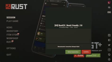 how to fix connection attempt failed rust pc