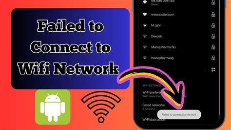 how to fix connection failed wifi android