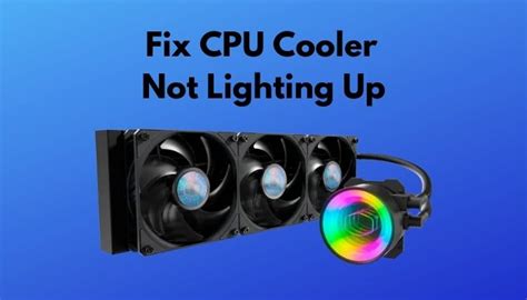 how to fix cpu cooler not working