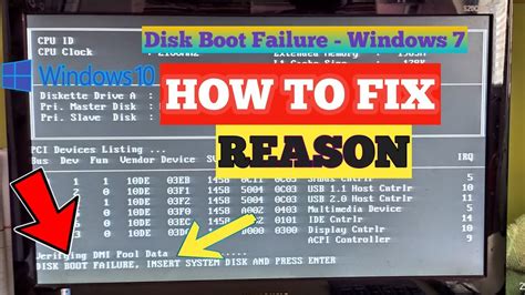 how to fix disk boot failure windows 10