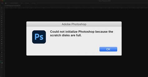 how to fix disk error in photoshop