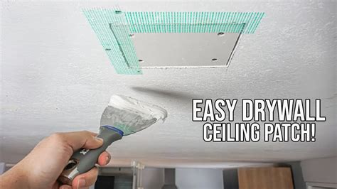 how to fix drywall hole in ceiling