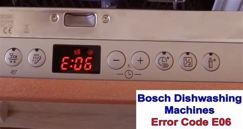 how to fix e06 error code bosch washing machine