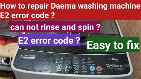 how to fix e2 error in washing machine front load