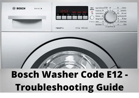 how to fix e27 error code bosch washing machine