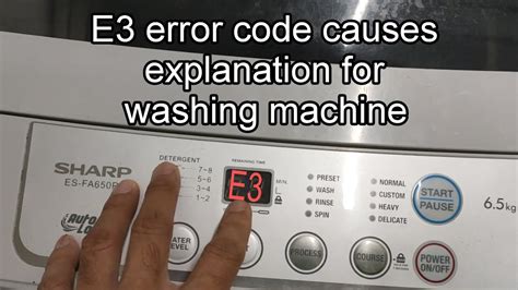 how to fix e3 error in washing machine
