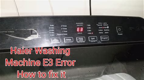 how to fix e3 error in washing machine front load