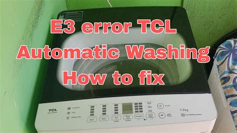 how to fix e3 error in washing machine toshiba