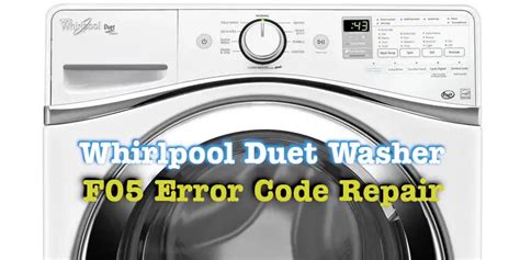 how to fix error code on whirlpool washer