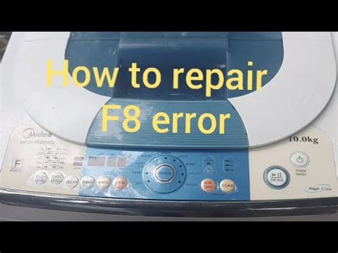 how to fix f8 error in washing machine