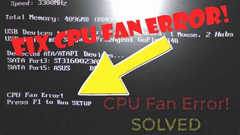how to fix fan error on pc
