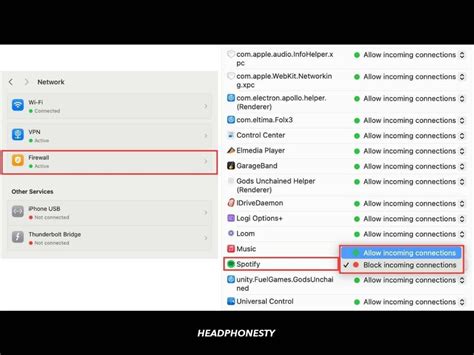how to fix firewall blocking spotify on mac