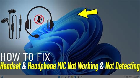 how to fix headset mic not working on pc
