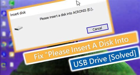 how to fix insert disk error in usb