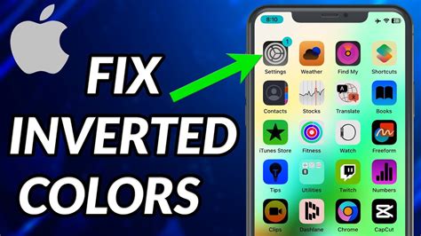 how to fix inverted colours on iphone