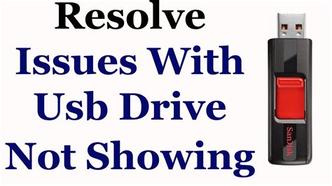 how to fix issues with usb drive not showing in my computer