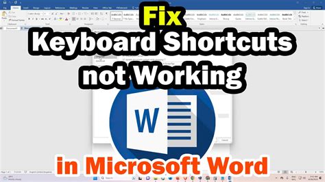 how to fix keyboard shortcuts not working