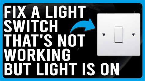 how to fix light switch not working