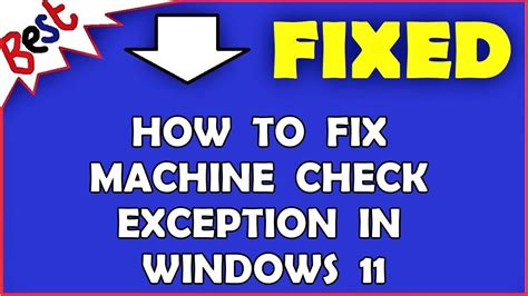 how to fix machine check exception