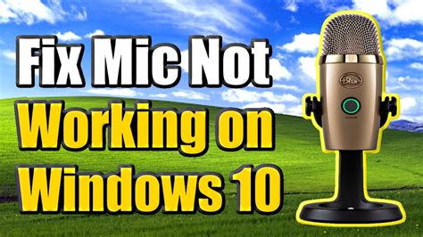 how to fix mic not working in pc