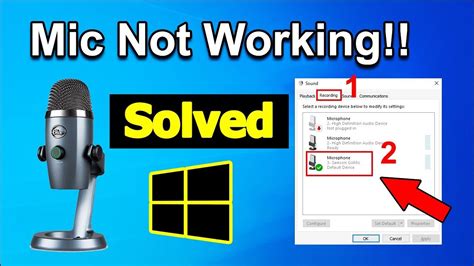 how to fix mic not working on pc windows 11