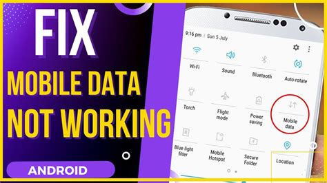 how to fix mobile data connection problem on android