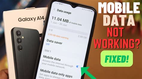 how to fix mobile data on samsung