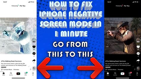 how to fix negative screen on iphone