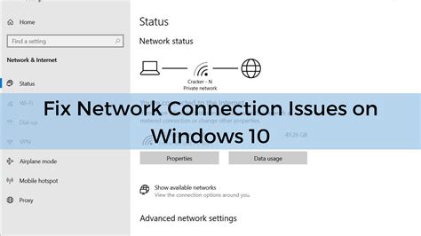 how to fix network problem in laptop windows 10