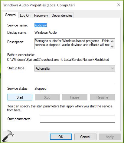 how to fix one or more audio service isn t running windows 10