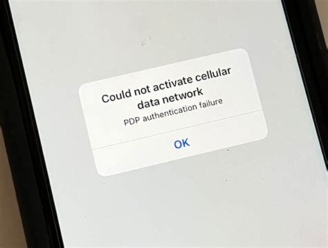 how to fix pdp authentication failure on iphone