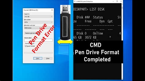 how to fix pen drive format error