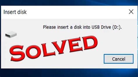 how to fix please insert a disk into usb drive