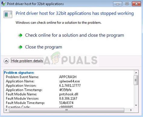how to fix print driver host for 32bit applications has stopped working