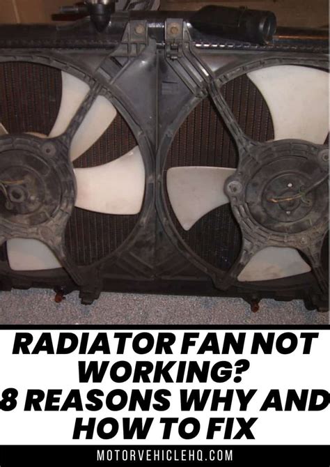 how to fix radiator fan not working in car